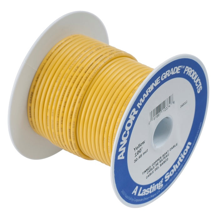 Ancor #10 Yellow 250ft Spool Tinned Copper - 109025