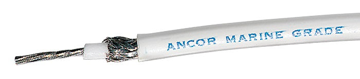 Ancor RG8X 100FT Spool Tinned Copper, White - 151510