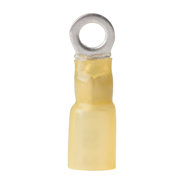 Ancor 12-10 #10 Ring Terminal Heat Shrink Yellow 25 Pack - 312325