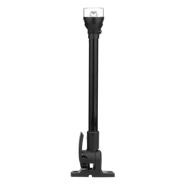 Attwood LightArmor All-Round 12in Black Plastic Pole Black Composite Base - 5558-P12A7