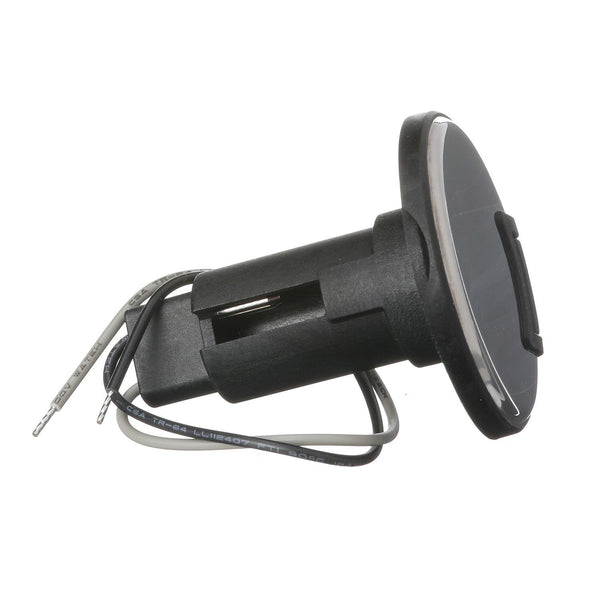 Attwood 910R Series Round Base 2-Pin Over Mold 306 Stainless Steel Black Cover - 910R2PSB-7