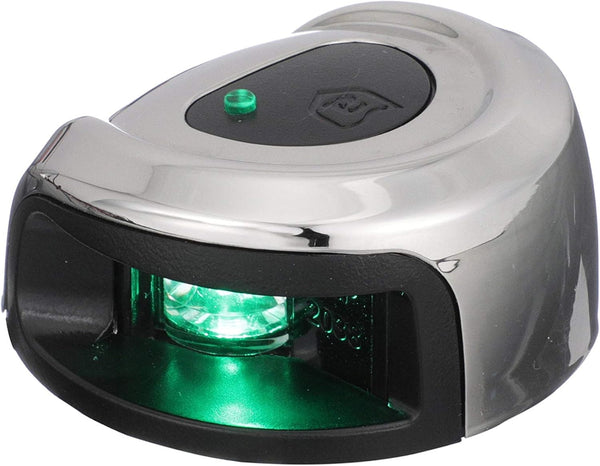 Attwood LightArmor Deck Mount LED Navigation Light 2NM Stainless Steel Green - NV2012SSG-7