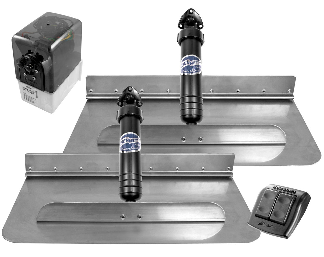 Bennett 24X12 Trim Tabs W/Euro Waterproof Rocker - 2412E