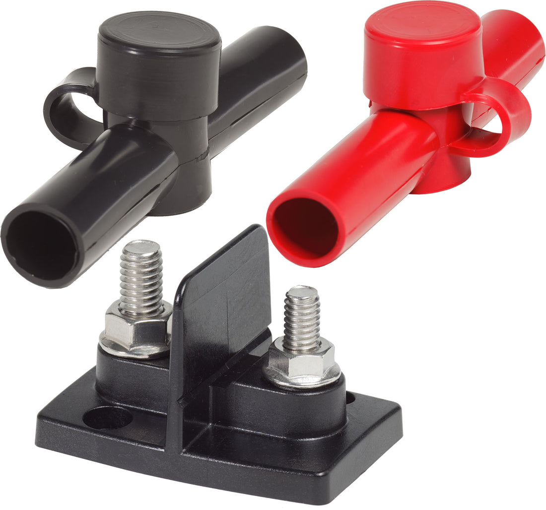 Blue Sea PowerPost Dual 1 x 5/16in and 1 x 3/8in Studs With Insulators - 2018-BSS