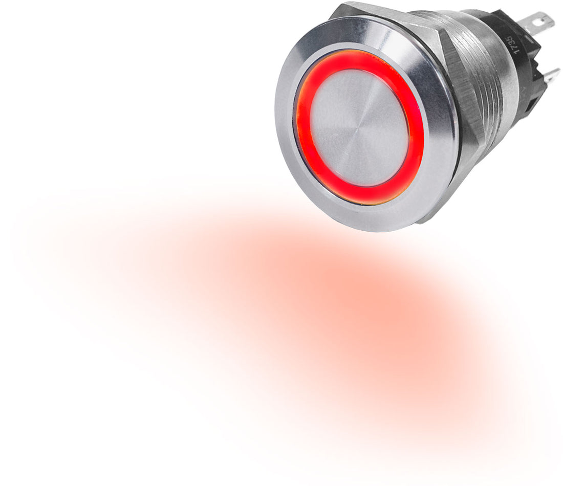 Blue Sea 4162 10 A Push Button Led Ring Switch Off On Red