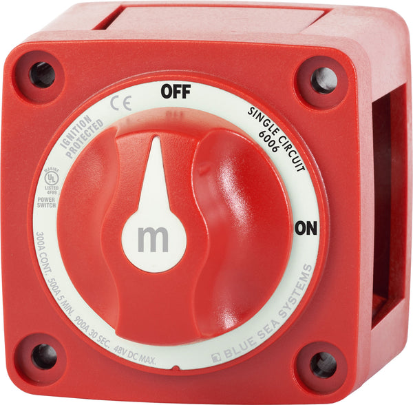 Blue Sea M-Series Battery Switch On/Off with Knob - 6006-BSS