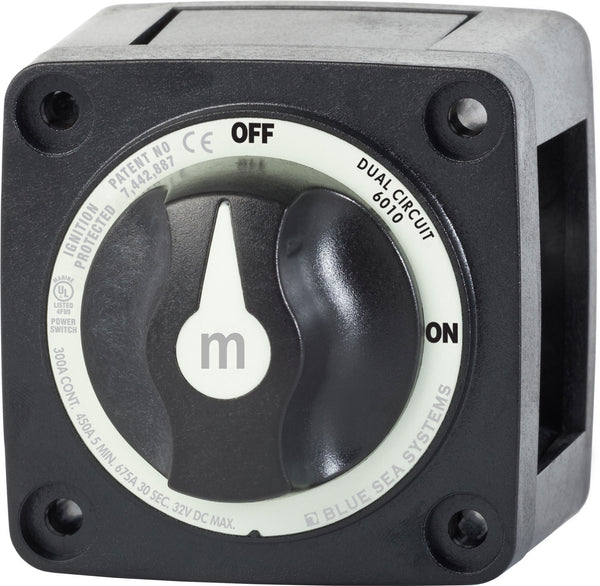 Blue Sea M-Series Battery Switch On/Off/ Dual Circuit Black - 6010200-BSS