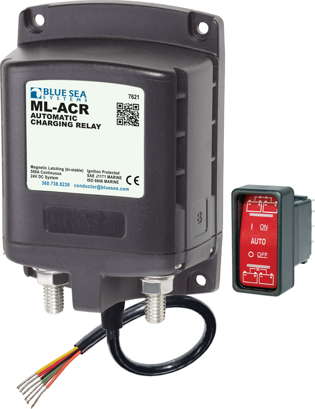 Blue Sea ML-ACR Automatic Charging Relay 24vDC 500A - 7621-BSS