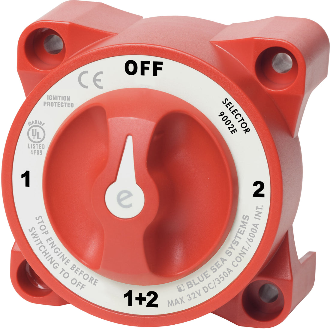 Blue Sea E-Series Battery Switch 1-Off-2-Both With AFD - 9002e-BSS