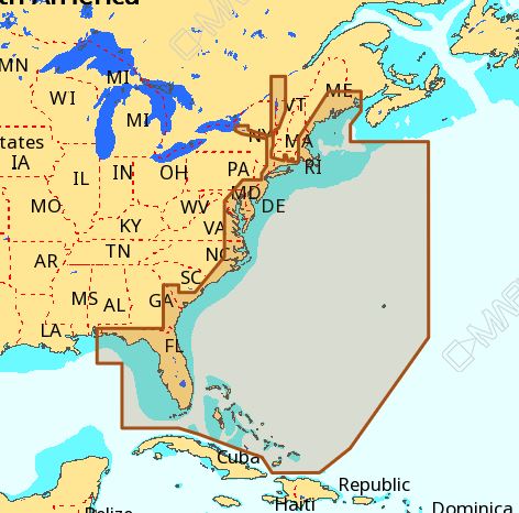C Map Na M022 Max Wide Micro Sd East Coast And Bahamas