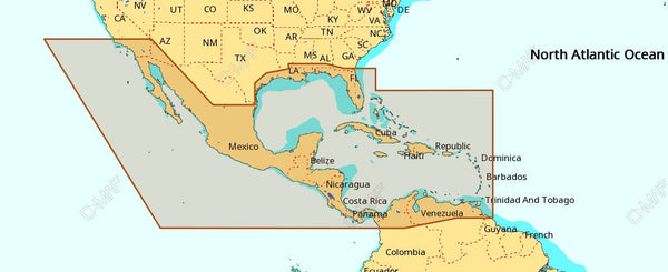 C-MAP NA-M027 Max Wide microSD Central America and Caribbean - M-NA-M027-MS