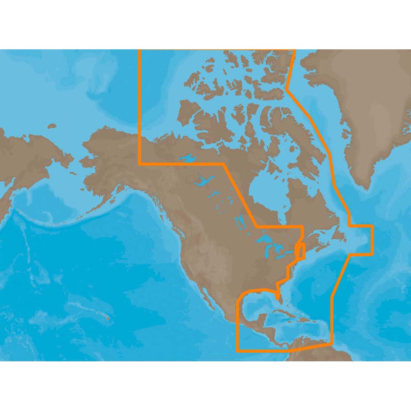 C Map Na M033 Max Mega Wide C Card Atlantic Coast, Gulf Of Mexico And Caribbean