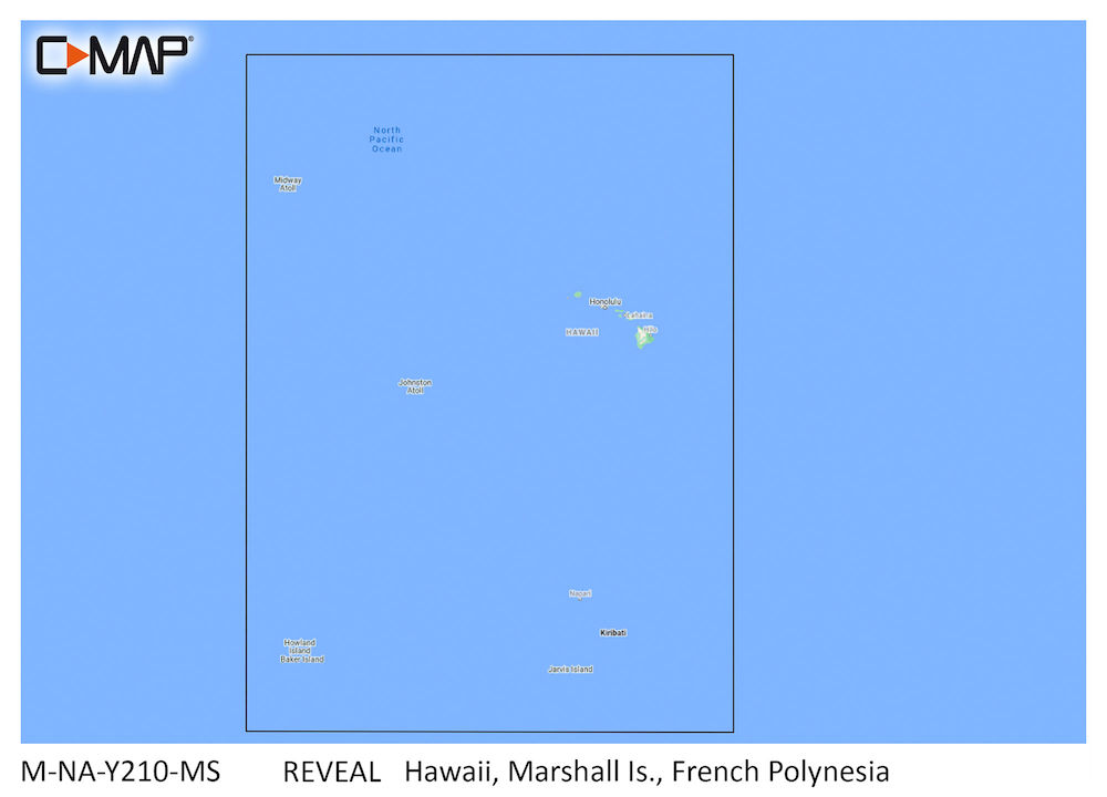 C-MAP Reveal Coastal Hawaii, Marshall Islands and French Polynesia - M-NA-Y210-MS