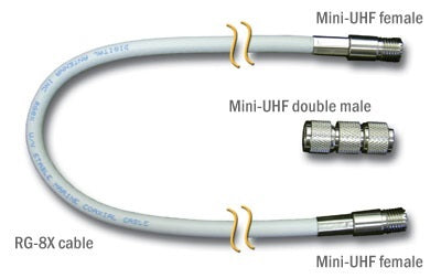 Digital 10ft RG8X W/Mini UHF Female & Mini UHF Double Male - C118-10