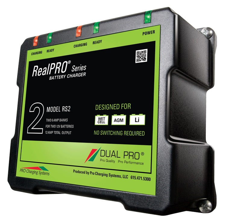 Dual Pro Rs2 Battery Charger 2 Bank 12 Amps