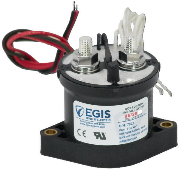 EGIS 250A 12/24v Contactor with Auxiliary Contacts - 7022