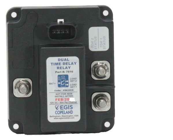 Egis 7616 Tdr Series Dual Output Time Delay Relay 2x80 A 12v