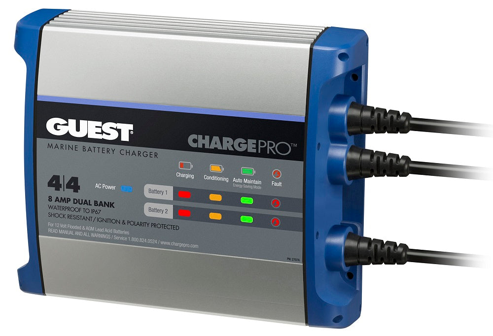 Guest 2707A 8A 2 Bank 120V Input Battery Charger - 2707A