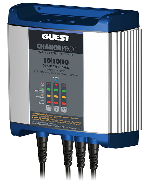 Guest 2731A 30A 3 Bank 120V Input Battery Charger - 2731A