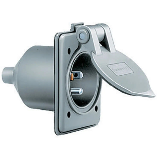 Hubbell Hbl61 Cm64 15 Amp 125v 2 Pole 3 Wire Gray Outlet
