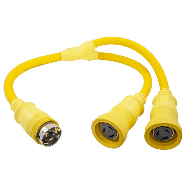 Hubbell HBL64CM55 Y Adapter 2 50A 125V Cords - 50A 250V - HBL64CM55