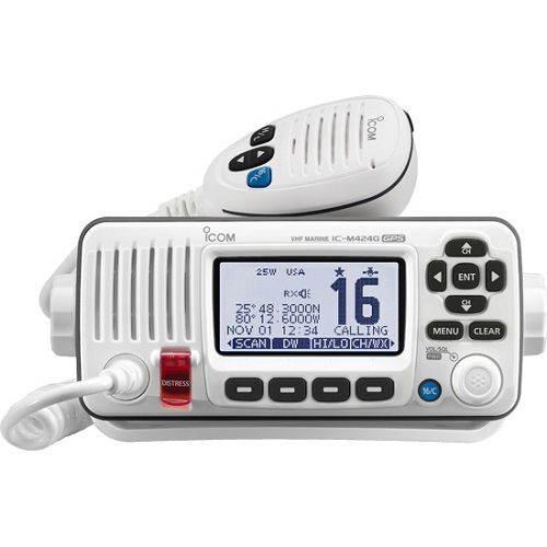 Icom M424G White VHF Radio Class D DSC Built-in GPS - M424G WHITE