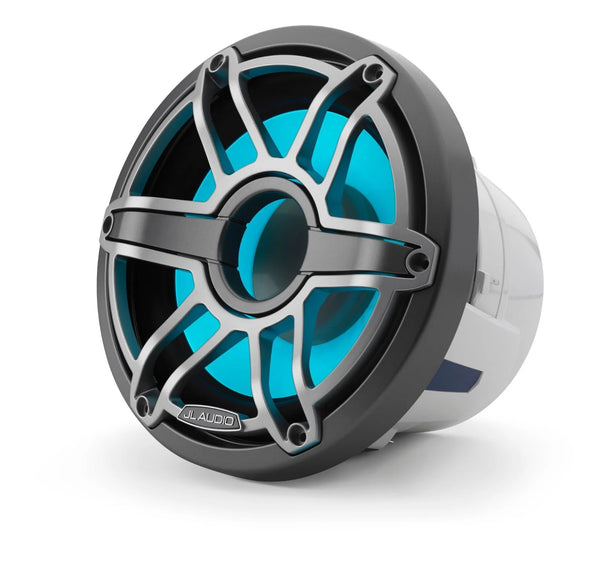 JL Audio M6 8in Subwoofer with Titanium Sport Grille Infinite Baffle,  RGB LED - 010-03082-00