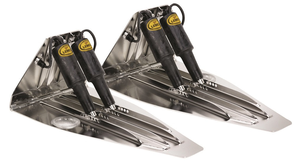 Lenco 25inx14in High Performan Trim Tab Kit 12v Dual Actuator Requires Switch