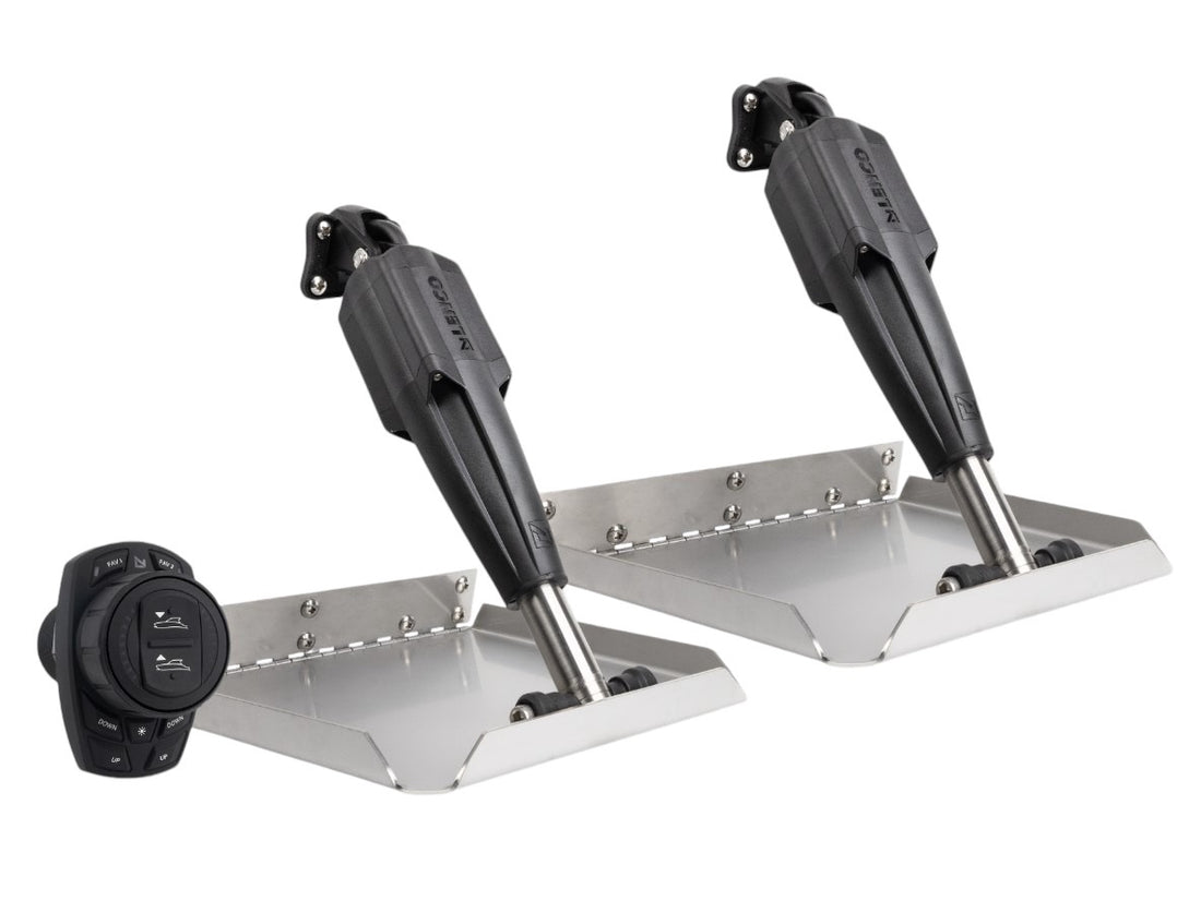 Lenco 12inx12in Standard Mount Trim Tab Kit 12v With Pro Control Assist - 15183-106