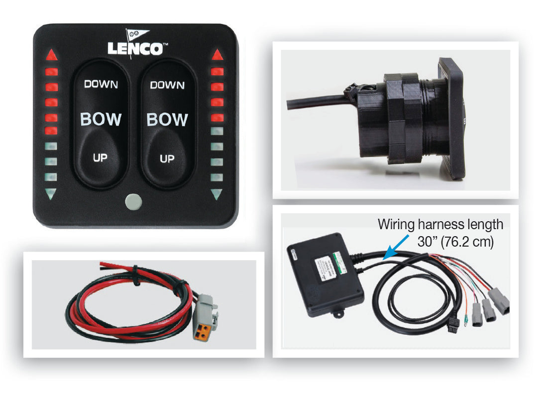 Lenco LED Two-Piece Indicator Switch with Pigtail for Single Actuator Systems - 15270-001