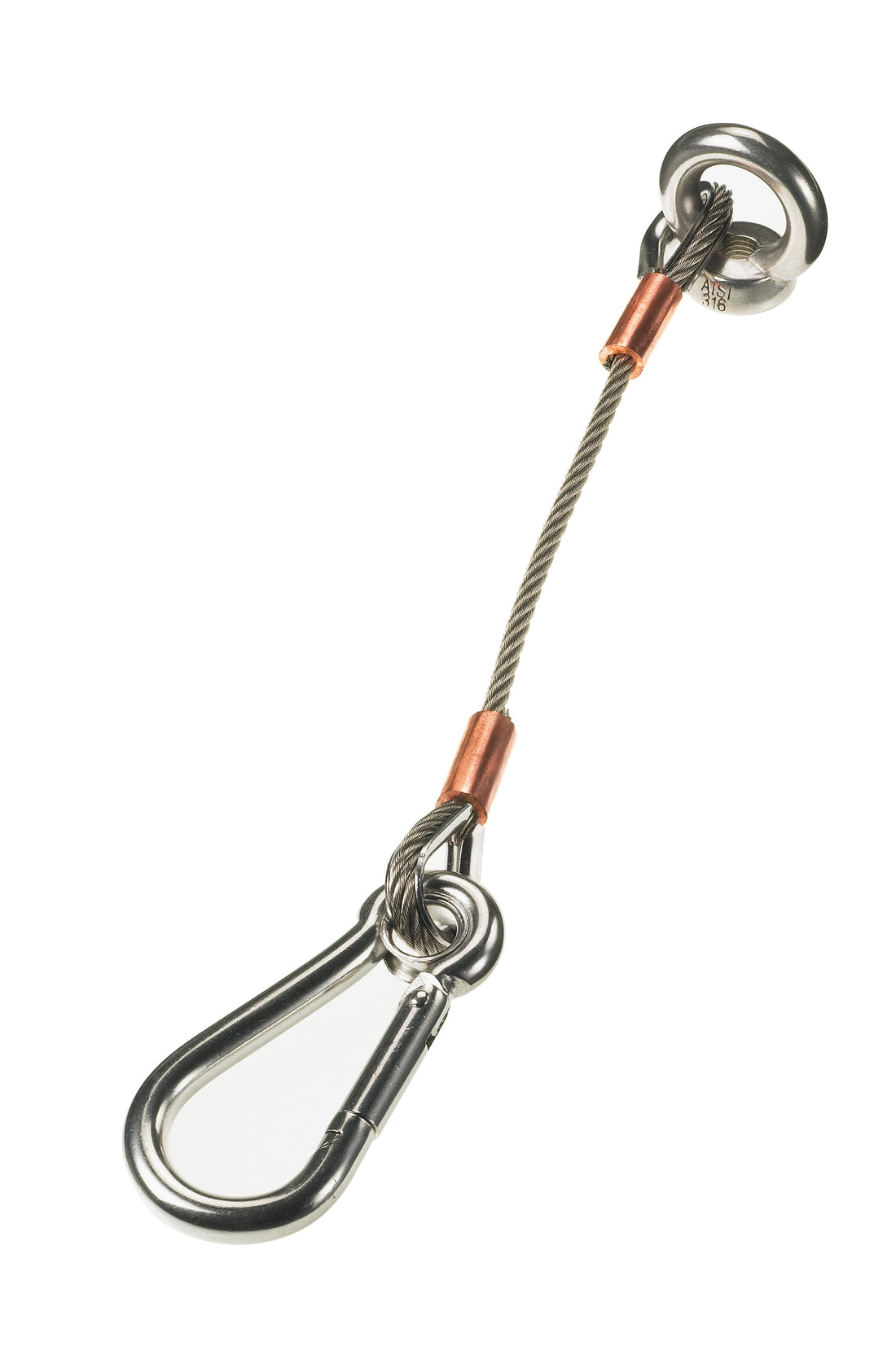 Lewmar 66840027 Anchor Strap 12in 3mm Cable with 6mm Caribiner Clip - 66840027