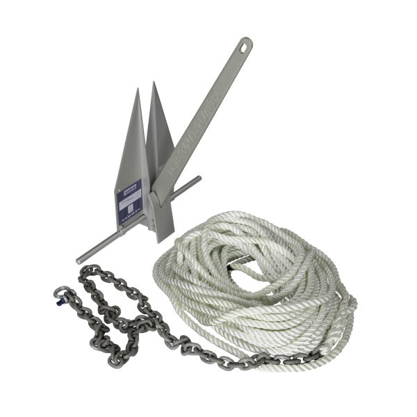 Lewmar 7LB LFX Anchoring Kit with 10ft G4 1/4in Chain 150ft 1/2in 8-Plait Line - 69600924