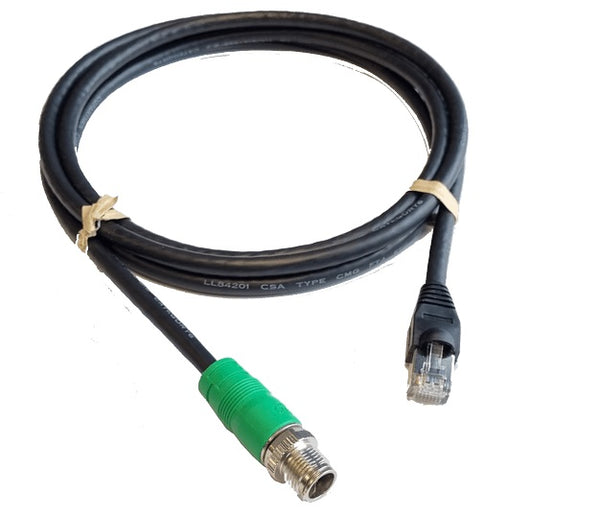 Lowrance 6ft Ethernet Cable Green M12 8-pin male-RJ45 Male - 000-16078-001