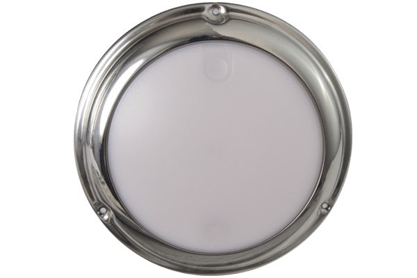 Lumitec Touch Dome White/Red LED Light Stainless Finish 12/24v - 101098
