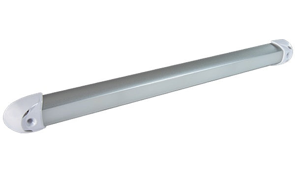 Lumitec RAIL2 12in Rail Light White/Red/Blue LED Brushed Finish 12/24v - 101243