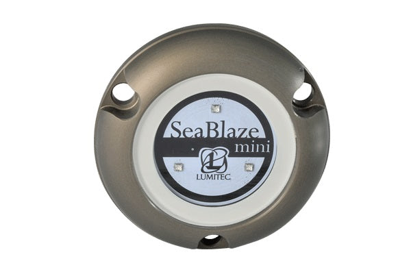 Lumitec Seablaze Mini Blue LED Underwater Light Brushed Finish 12/24v 2-Pack - 101246