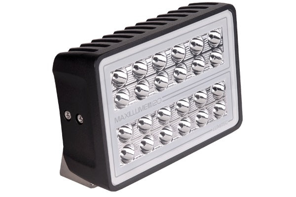 Lumitec Maxillume H120 Flood White LED Trunnion Mount Black Finish 12/24v - 101347