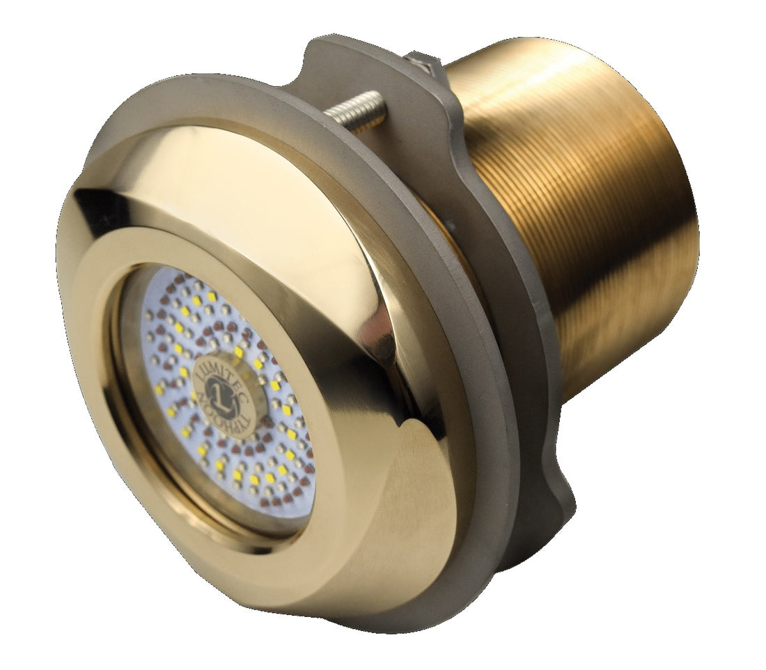 Lumitec Typhoon Thru-Hull Thru Hull 12/24v Blue/White LED Underwater - 101448