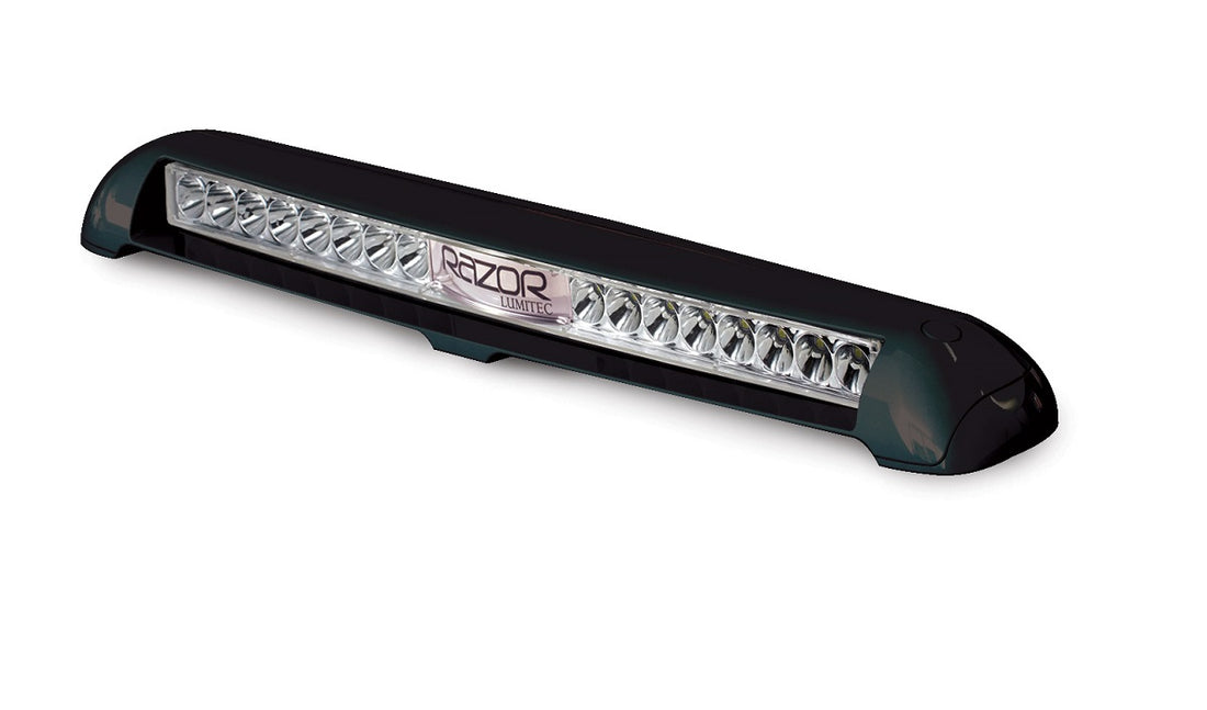 Lumitec Razor Spot Light Bar Flush Mount White LED Black Housing 12/24v - 101589