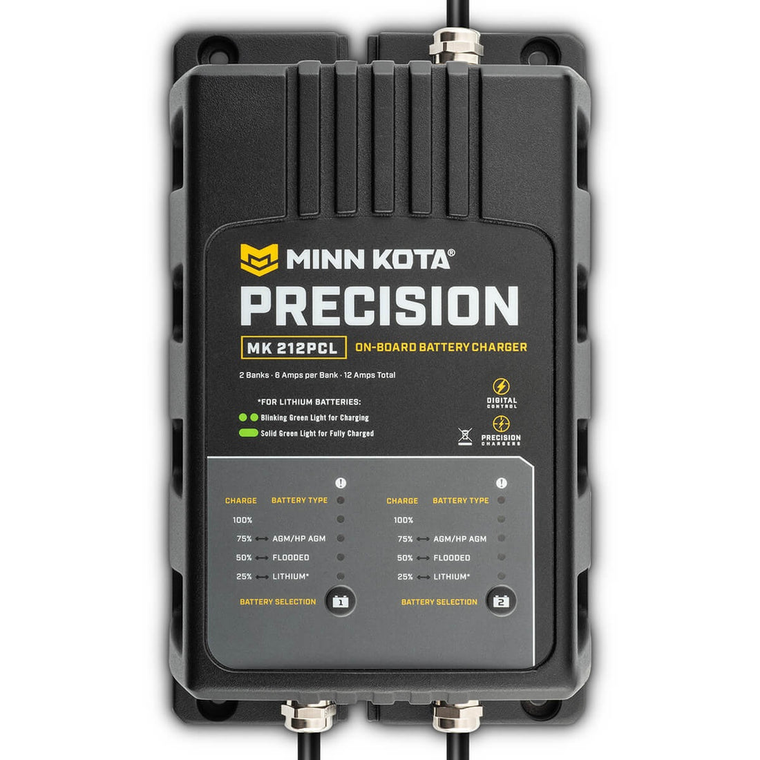 Minn Kota MK212PCL Precision Charger 2 Bank 6 Amps - 1832121
