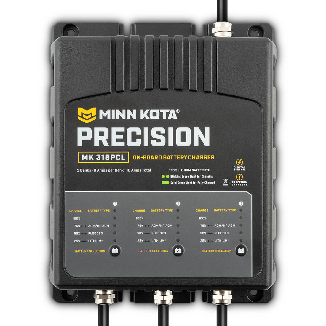 Minn Kota MK318PCL Precision Charger 3 Bank 6 Amps - 1833181