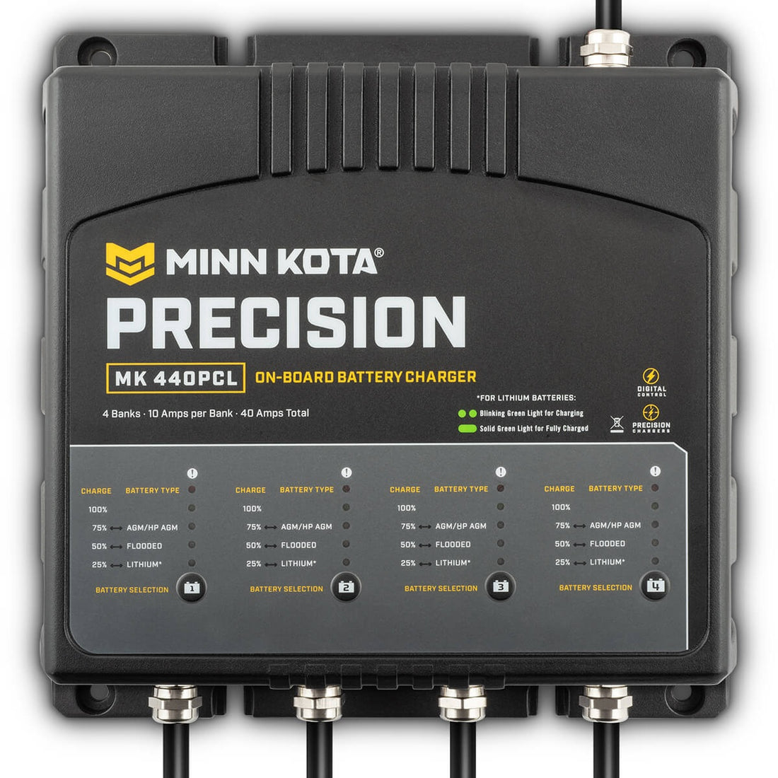Minn Kota MK440PCL Precision Charger 4 Bank 10 Amps - 1834401