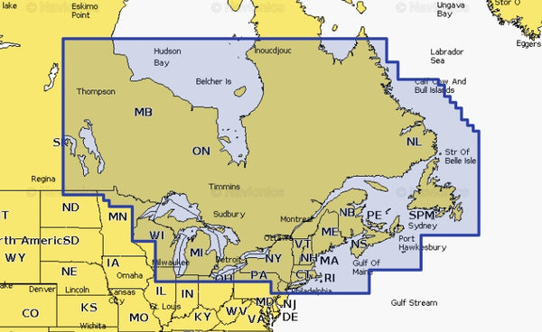 Navionics Platinum+ Npus012 R Canada, East And Great Lakes Micro Sd