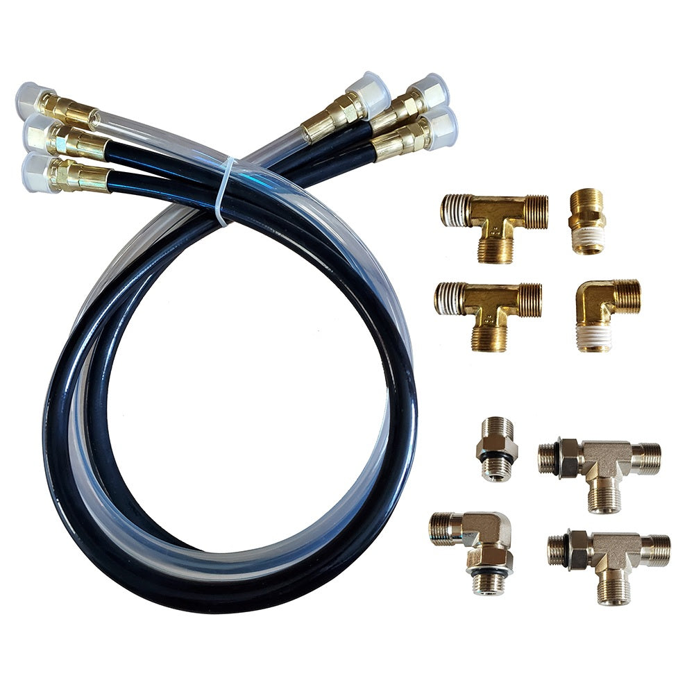 Octopus 30in Hose & Fitting Ki Includes ORB & NPT Helm Fittings - OC17SUK42