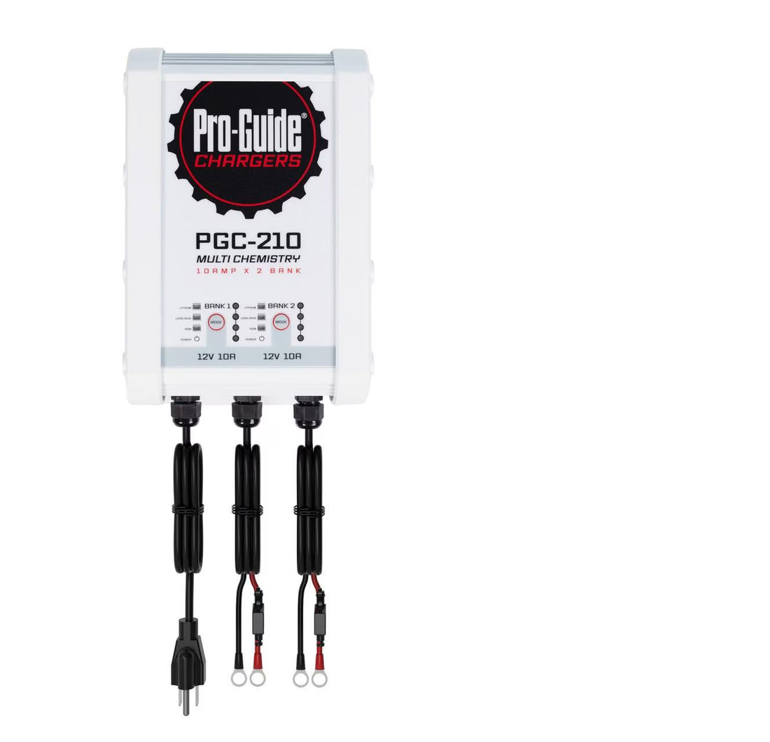 Pro-Guide PGC-210 2-Bank 12V 10A Lead Acid/LiFePO4 On Board Charger, IP68 - PGC-210