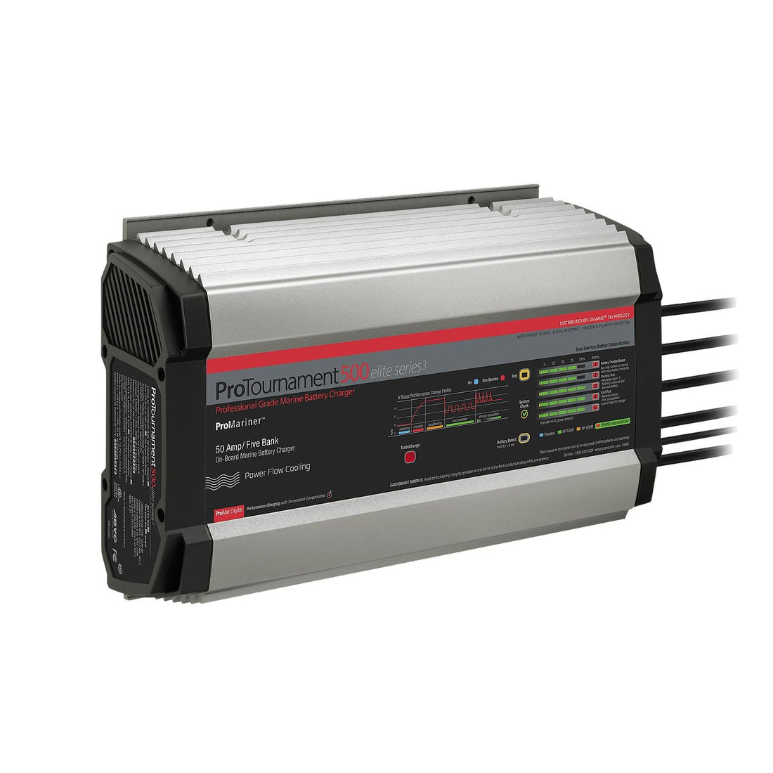 ProMariner ProTournament 500 50 Amp Battery Charger 12/24/36/48v 5 Bank 120v Input - 53505