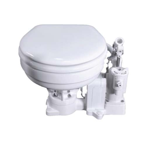 Raritan PH PowerFlush Manual Toilet Marine Size Bowl 12v - P101E12
