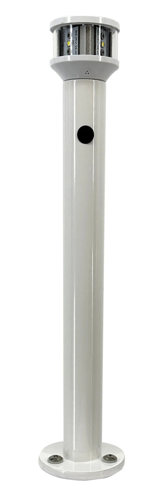 Seaview 12in White Light Post With LTBLED12C5 Nav Light - SVLTP12LEDC5