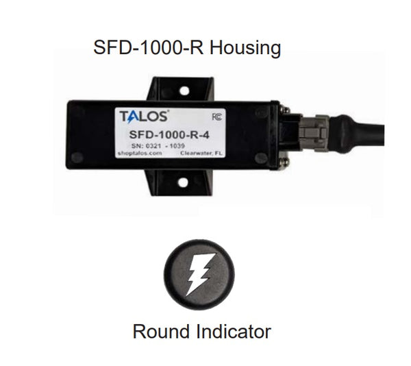 Talos SFD1000R Black Round Flush Mount Lightning Detector with 10ft Cable - 1506