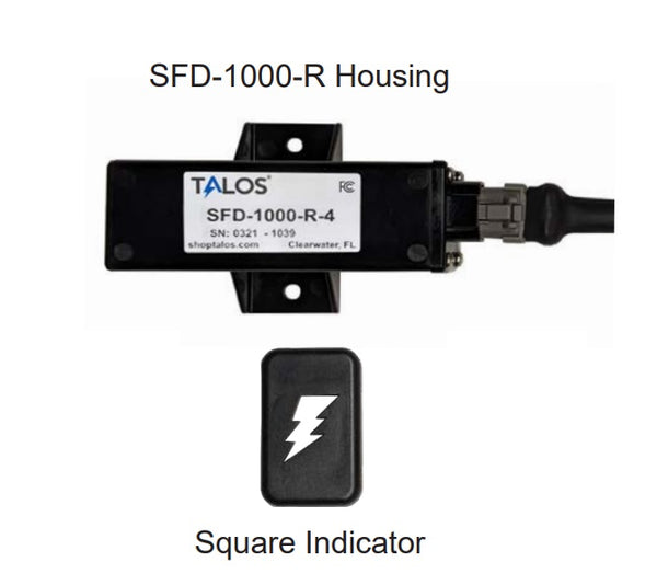 Talos SFD1000R Black Rectangular Lightning Detector with 10ft Cable - 1507